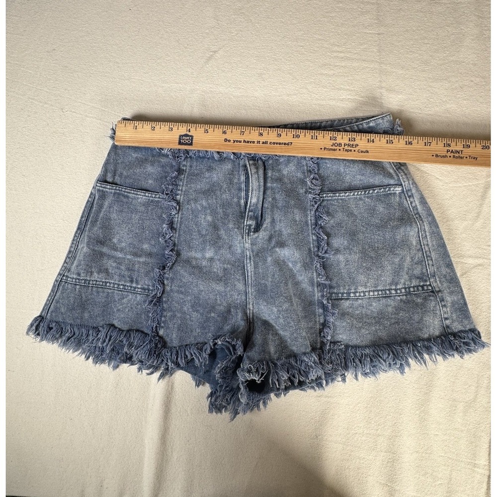 Fantastic Fawn High Rise Fringe Cut Off Booty Shorts Cowgirl Boho Western Sz L - Picture 6 of 9